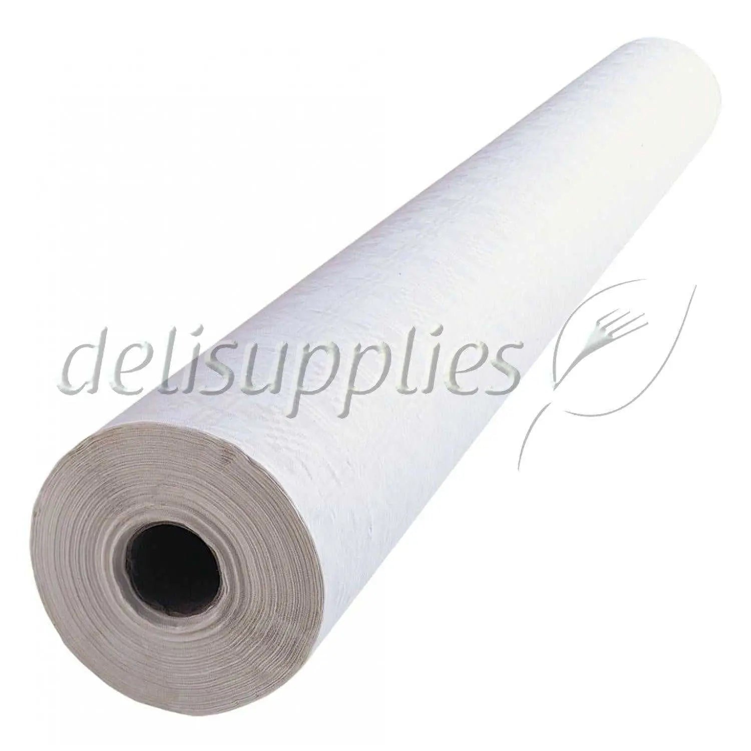 Roll of white paper or fabric material for elegant table covers in the collection