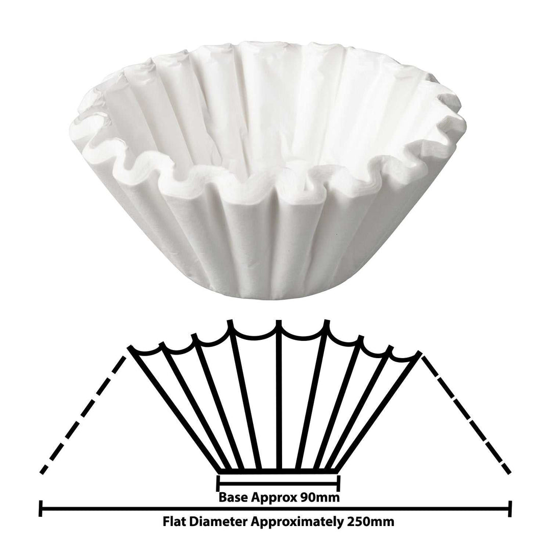 Deli Supplies Coffee Filter Papers to fit Bravilor Bonamat, Buffalo, Bunn, Kona, Marco and Other Similar Commercial Filter Coffee Machines.