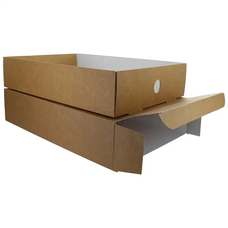 Cardboard storage box with pull-out drawer for Cardboard Sandwich Food Platter Kraft