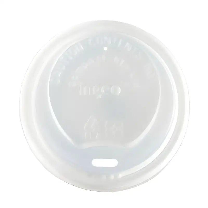 Plastic lid for a disposable coffee cup, part of Compostable & Biodegradable Cup Lids UK