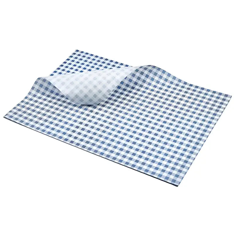 Blue and white checkered cotton tea towels with Gingham Duplex Paper in 250x380mm