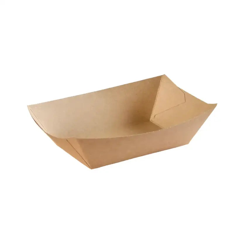 Brown Kraft Cardboard Deli Food Tray for Greasproof Catering Needs