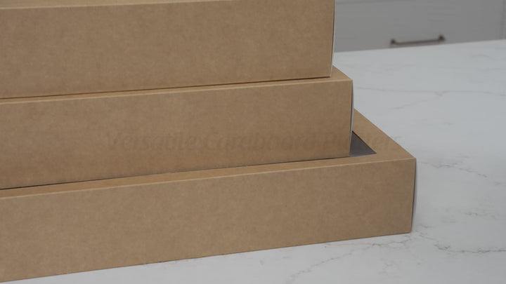 Cardboard Sandwich Food Platter Kraft & Window Tuck Top box