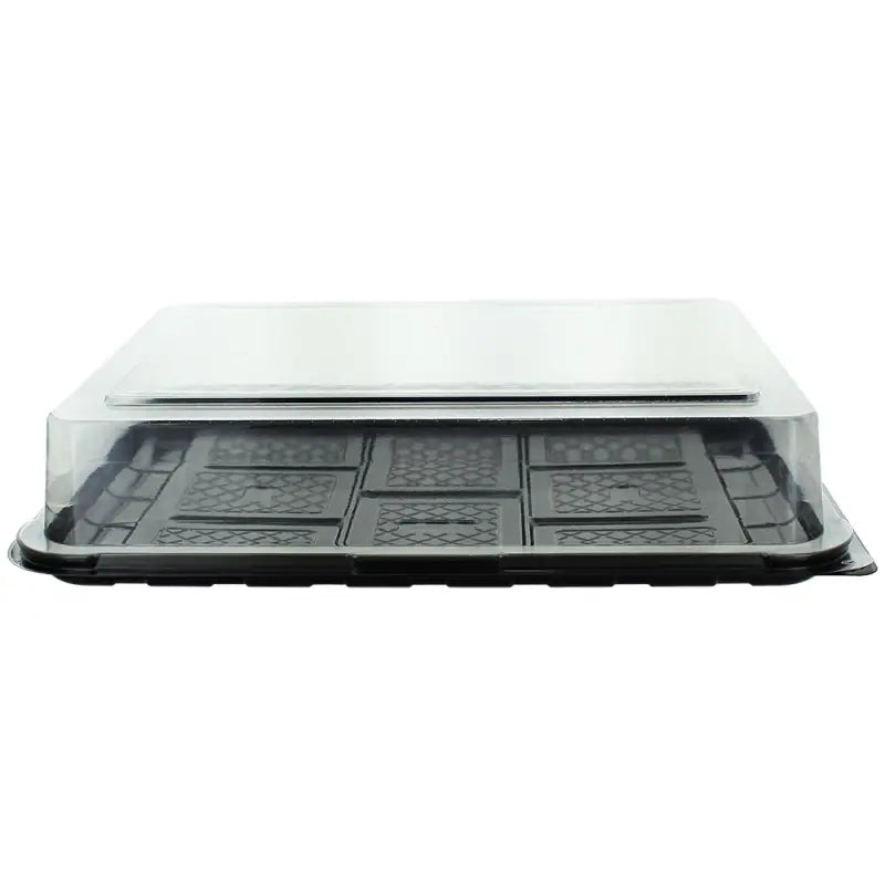 Superior Medium Sandwich Platter Base with Dome Lid, food grade recycled plastic tray