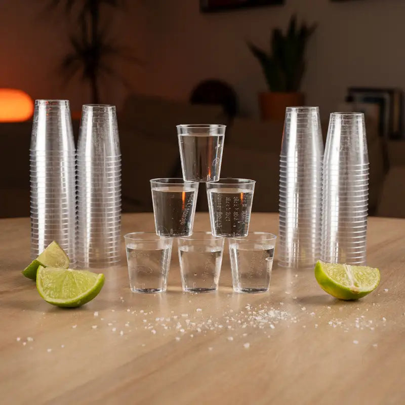 Shot glasses pyramid with lime and salt for 2cl plastic shot glasses, Halloween Party