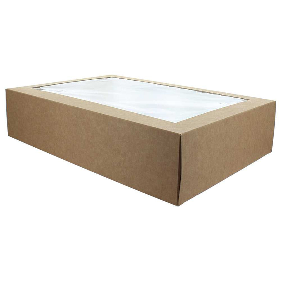 Cardboard Sandwich Food Platter Kraft & Window Tuck Top box
