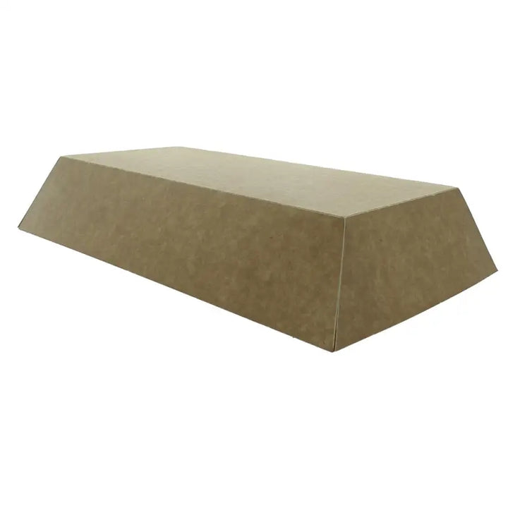 Gold trapezoidal bar featured in Cardboard Kraft Food Meal Tray for take away food meal