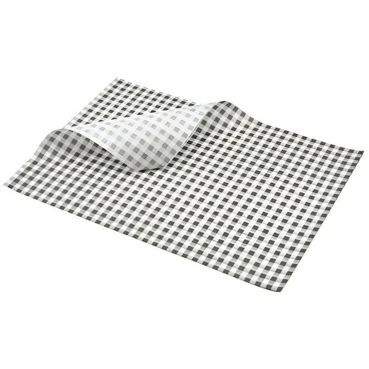 Checkered black and white gingham duplex paper fabric for various craft projects