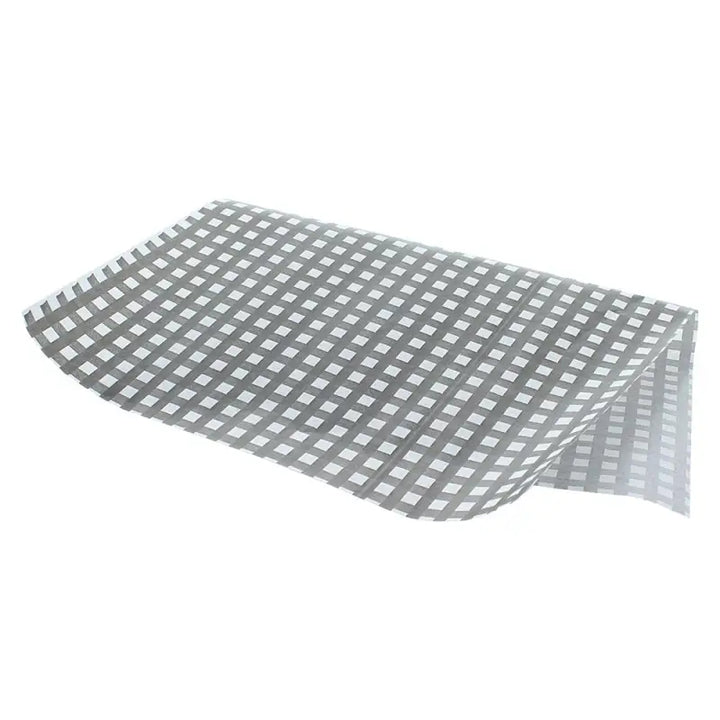 Curved perforated metal sheet design for Gingham Greaseproof Paper packs