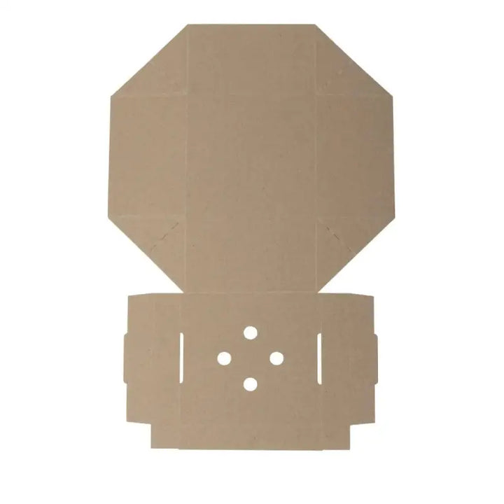 Unassembled Gourmet Kraft Small Burger Box made of biodegradable cardboard materials