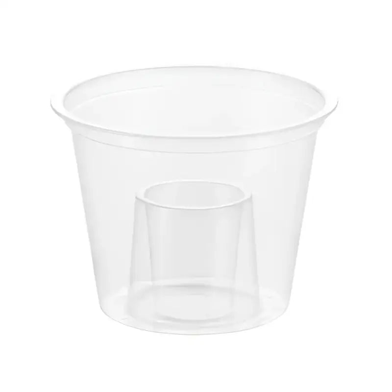 Clear plastic bomb shot glass with inner shot insert for Jager Bomb shots