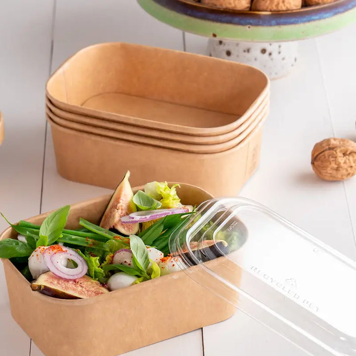 Eco-friendly kraft food container lid for brown paper box