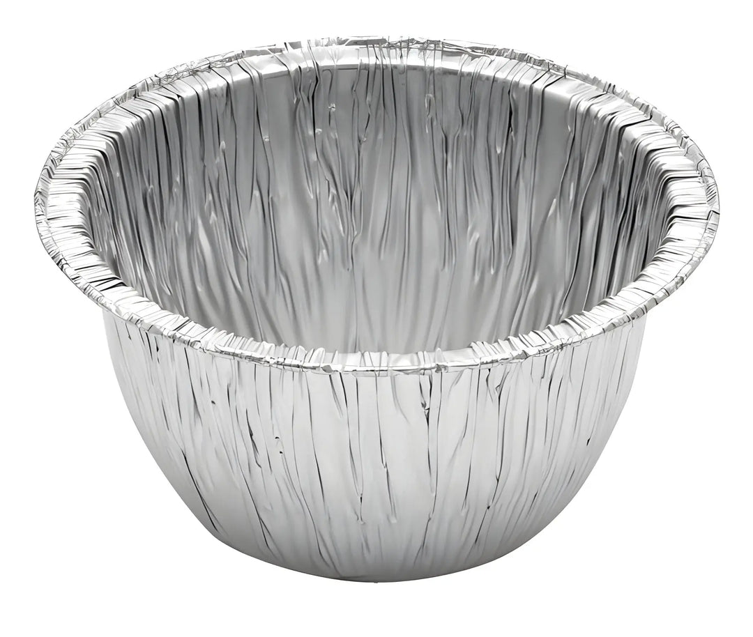 Medium Pudding Basin Foil Rolled Edge container with fluted edges for baking purposes