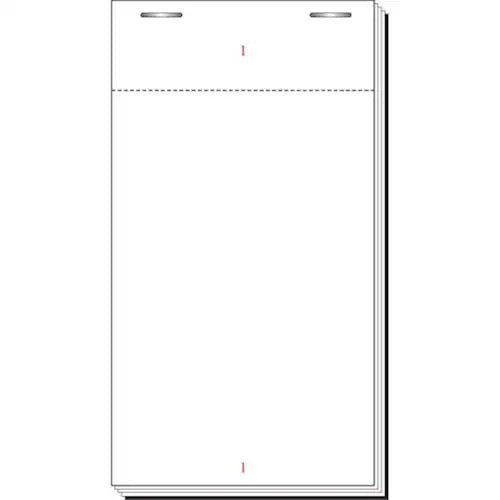 Blank Style 24 Single Sheet Check Pad for restaurant guest orders and billing