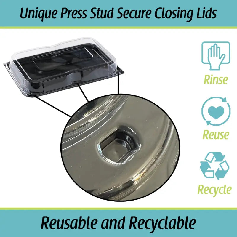 Ultimate Large Sandwich Platter with unique press stud secure lid