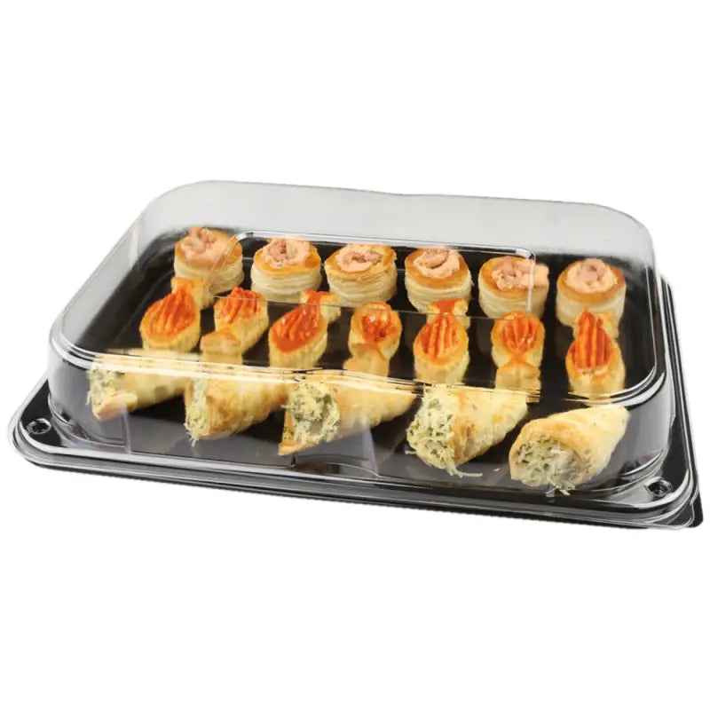 Clear Ultimate Medium Tray with Press Stud Lid and Pastries