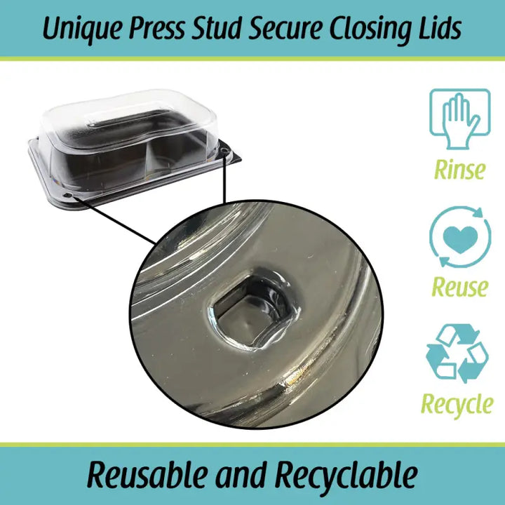 Ultimate Small Sandwich Platter with unique press stud secure lid