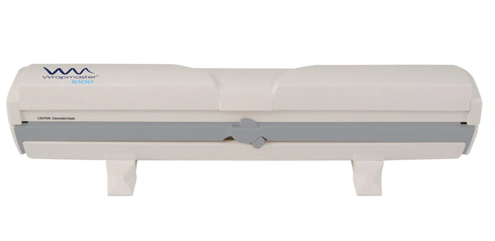White plastic wrapmaster 1000 dispenser with gray accents and sleek design that 63m10 takes film foil refills