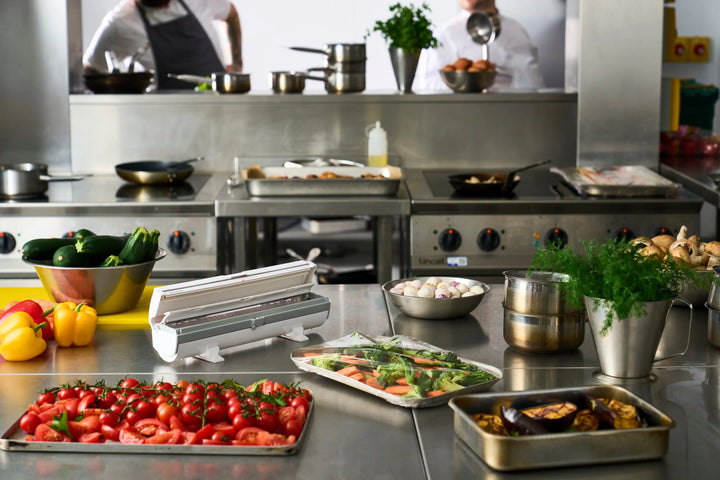 Silver metallic wrapmaster 1000 dispenser takes film foil refills 63m10 for efficient food storage use