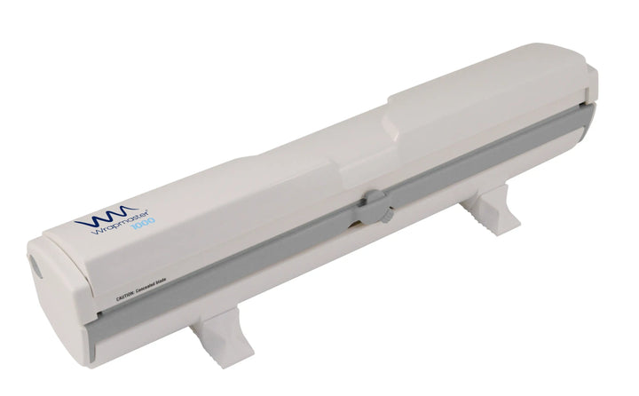 Wrapmaster 1000 dispenser white and gray plastic with sleek modern design 63m10 takes film and foil refills