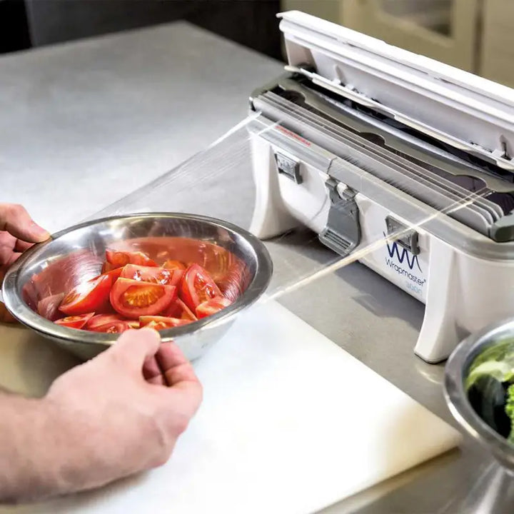 Food wrapping machine for Wrapmaster 3000 Dispenser - 63M98 takes film and refill rolls