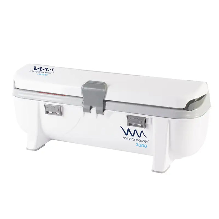White plastic Wrapmaster 3000 Dispenser - 63M98 for refill rolls of film, foil, and parchment