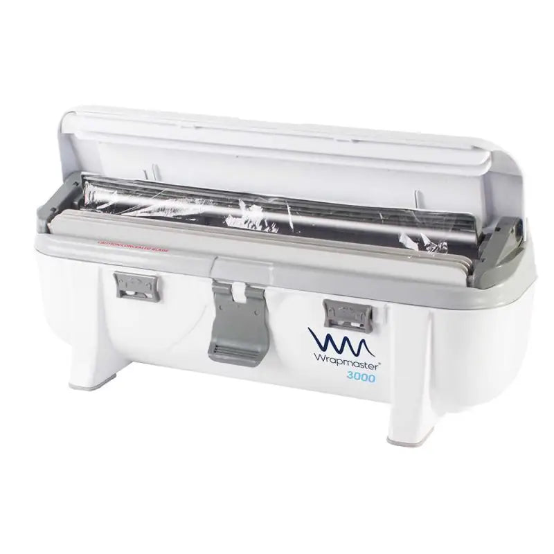 Food warmer with clear lid and white base for Wrapmaster 3000 Dispenser - 63M98 Takes Film