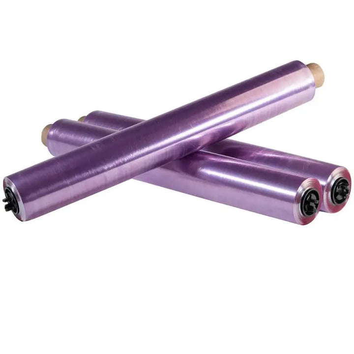 Purple metallic cylinders of Wrapmaster 4500 Cling Film refill 45cm x 300m
