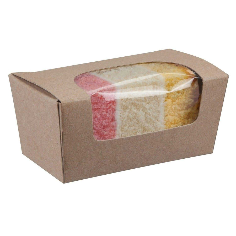 Kraft Paperboard Small Cake Box with window