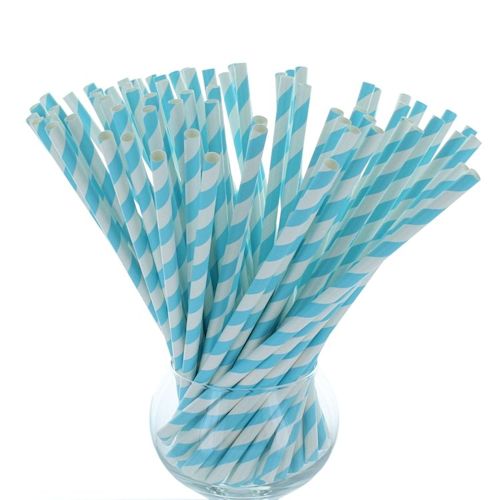 Paper Straws 200mm x 6mm - Boxes of 250 Various Colours