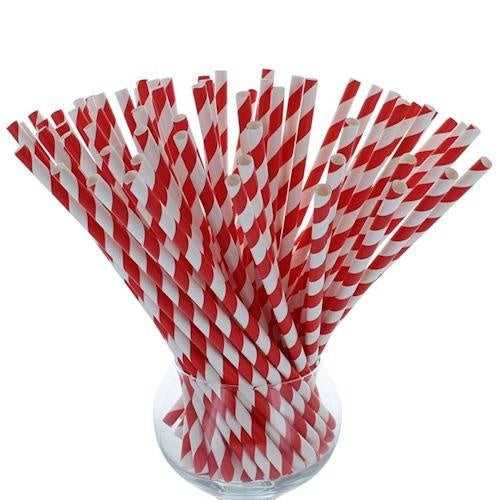 Paper Straws 200mm x 6mm - Boxes of 250 Various Colours